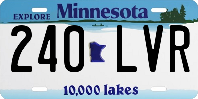 MN license plate 240LVR