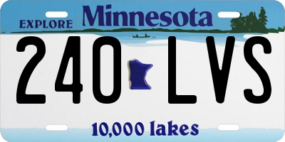 MN license plate 240LVS