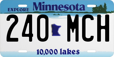 MN license plate 240MCH