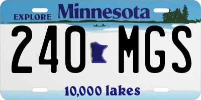 MN license plate 240MGS