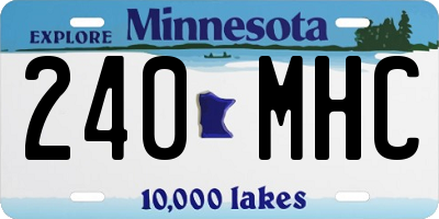 MN license plate 240MHC