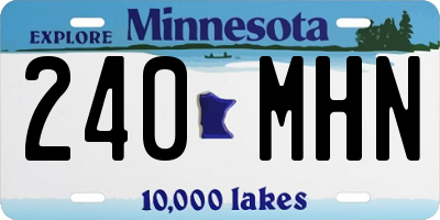 MN license plate 240MHN