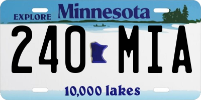 MN license plate 240MIA