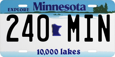 MN license plate 240MIN