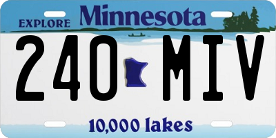 MN license plate 240MIV