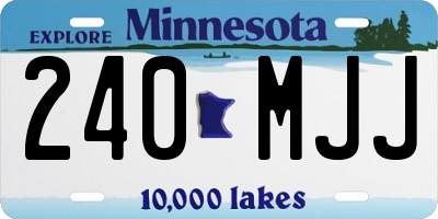 MN license plate 240MJJ