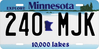 MN license plate 240MJK
