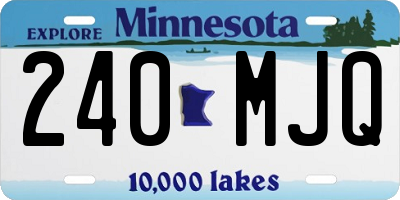 MN license plate 240MJQ