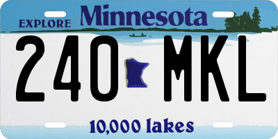 MN license plate 240MKL