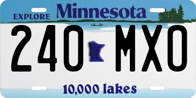 MN license plate 240MXO