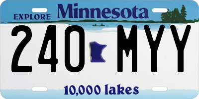 MN license plate 240MYY