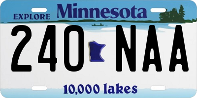 MN license plate 240NAA