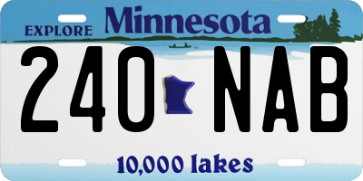 MN license plate 240NAB