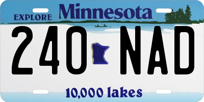 MN license plate 240NAD