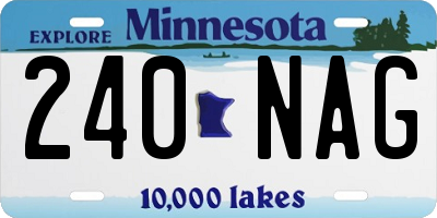 MN license plate 240NAG