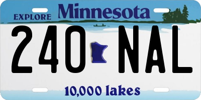 MN license plate 240NAL
