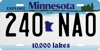 MN license plate 240NAO