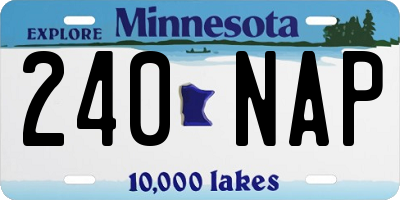 MN license plate 240NAP