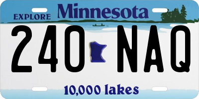 MN license plate 240NAQ