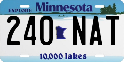 MN license plate 240NAT