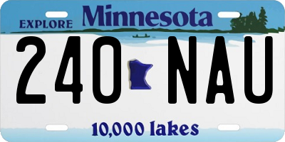 MN license plate 240NAU