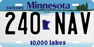 MN license plate 240NAV