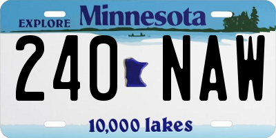 MN license plate 240NAW