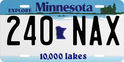 MN license plate 240NAX
