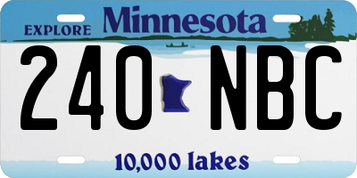 MN license plate 240NBC