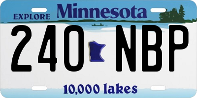 MN license plate 240NBP