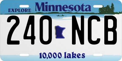 MN license plate 240NCB