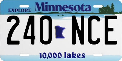 MN license plate 240NCE