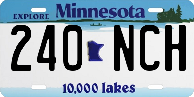 MN license plate 240NCH