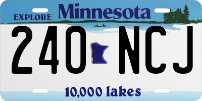 MN license plate 240NCJ