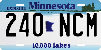 MN license plate 240NCM