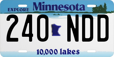 MN license plate 240NDD