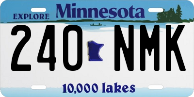 MN license plate 240NMK