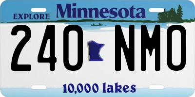 MN license plate 240NMO