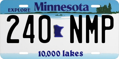 MN license plate 240NMP