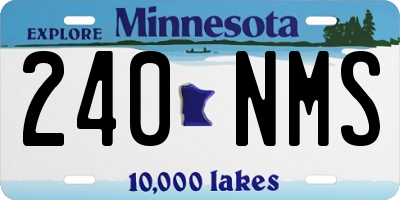 MN license plate 240NMS