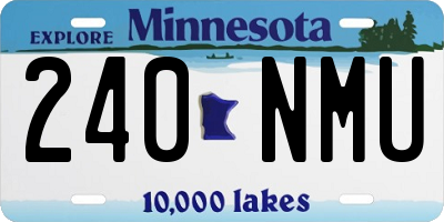 MN license plate 240NMU