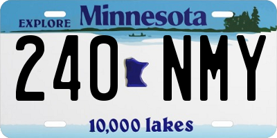 MN license plate 240NMY