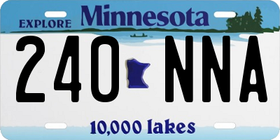 MN license plate 240NNA