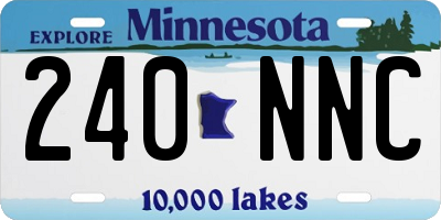 MN license plate 240NNC