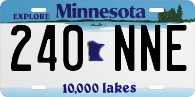 MN license plate 240NNE