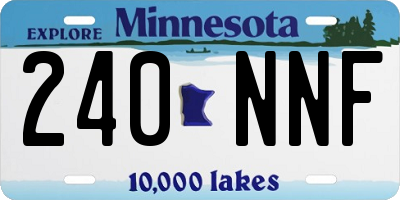 MN license plate 240NNF