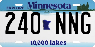 MN license plate 240NNG