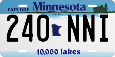 MN license plate 240NNI