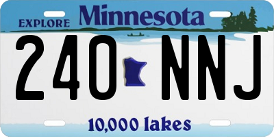 MN license plate 240NNJ