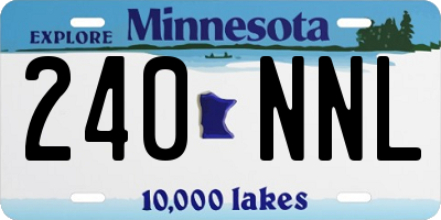 MN license plate 240NNL